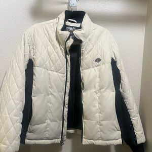 Harley-Davidson Black and Cream Puffer Jacket